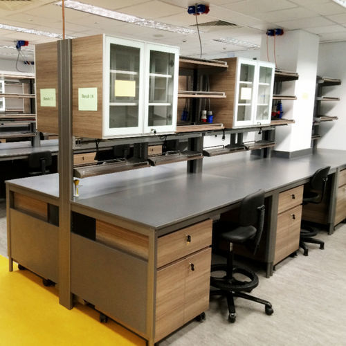 Mesa de laboratorio de acero inoxidable - Hybrid 1 - SYSTMZ - de aluminio / modulable
