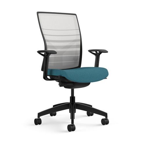 Silla de oficina con reposabrazos - Torsa - IDEON - con ruedas