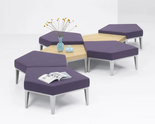 Banco para sala de espera - Domo - Arcadia - modular / para 2 personas / 3 plazas