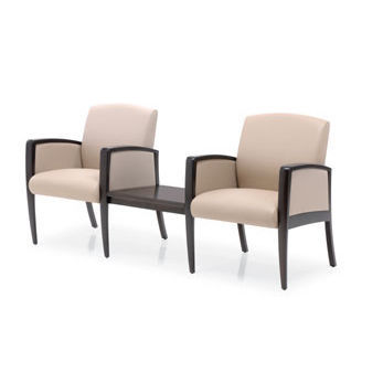Asiento con estructura modular para sala de espera - Jordan - Krug - con mesa / 3 plazas / para 2 personas