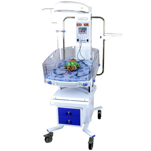 Mesa de reanimación neonatal con lámpara de fototerapia - IW 6400 - AVI Healthcare - con ventilador / con ruedas / con altura regulable