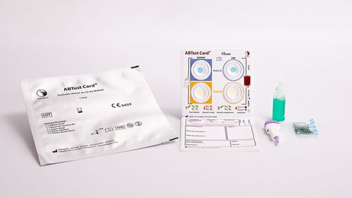 Kit de prueba de agrupamiento sanguíneo - ABTest Card® - Diagast - para anticuerpos / de sangre