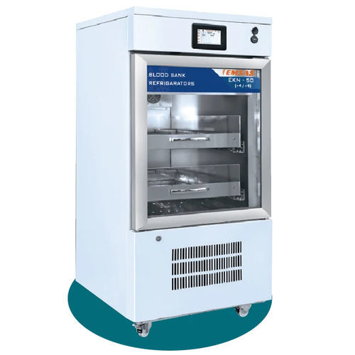 Refrigerador de banco de sangre - EKN 50 - EMSAS - de tipo armario / con 1 puerta / con puerta de cristal