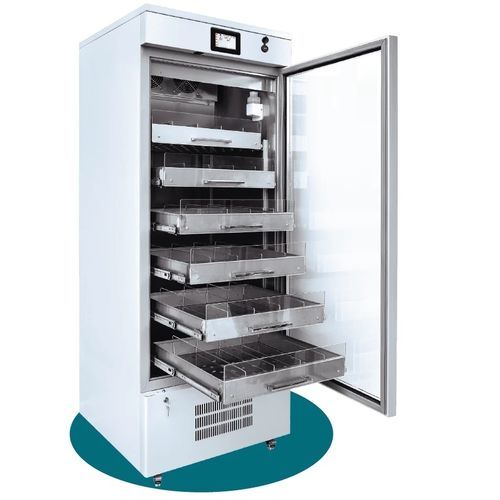 Refrigerador de banco de sangre - EKN 300 - EMSAS - de tipo armario / con 1 puerta / con puerta de cristal