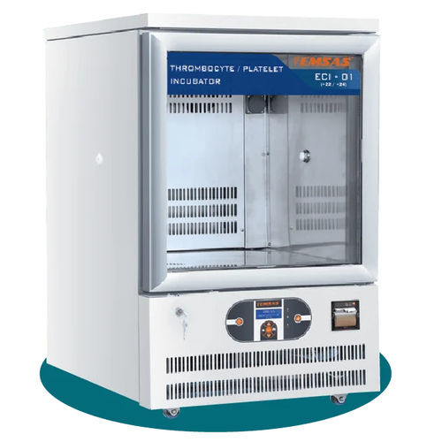Incubadora de laboratorio para plaquetas - ECI 01 - EMSAS - con ruedas / de acero inoxidable / con 1 puerta