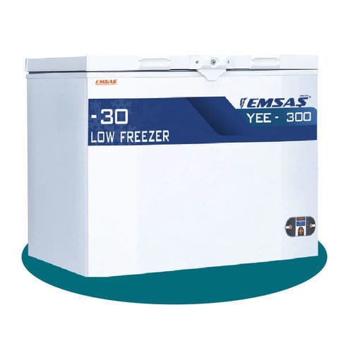 Congelador para plasma sanguíneo - YEE 300 - EMSAS - de laboratorio / de tipo arcón / con 1 puerta