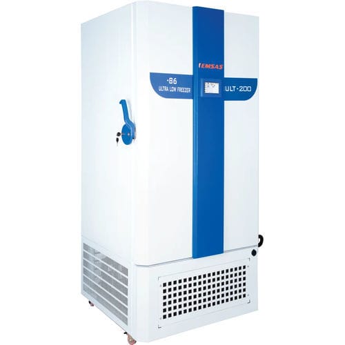 Congelador para plasma sanguíneo - ULT 200  - EMSAS - de tipo armario / con 1 puerta / resistente a la corrosión