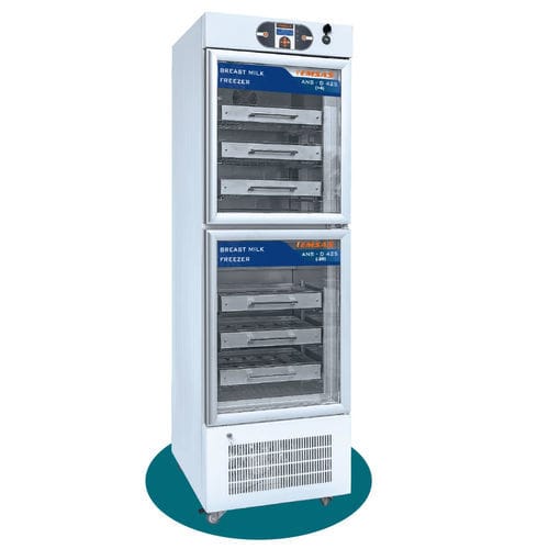 Refrigerador para leche materna - ANS-D 425 - EMSAS - de tipo armario / con ruedas / con 2 puertas