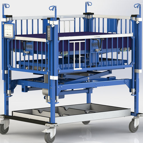 Cuna hospitalaria neonatal - ICRIB - HARD Manufacturing CO., INC - Trendelenburg / Trendelenburg invertida / de acero inoxidable