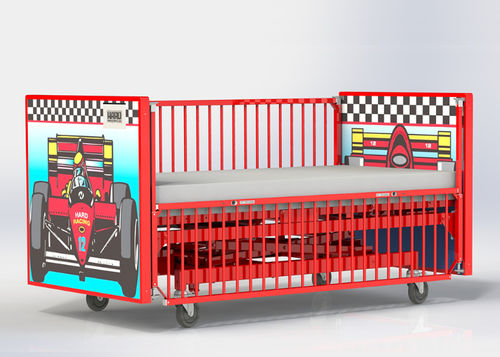 Cama de hospital - RACE CAR - HARD Manufacturing CO., INC - eléctrica / pediátrica / de altura regulable
