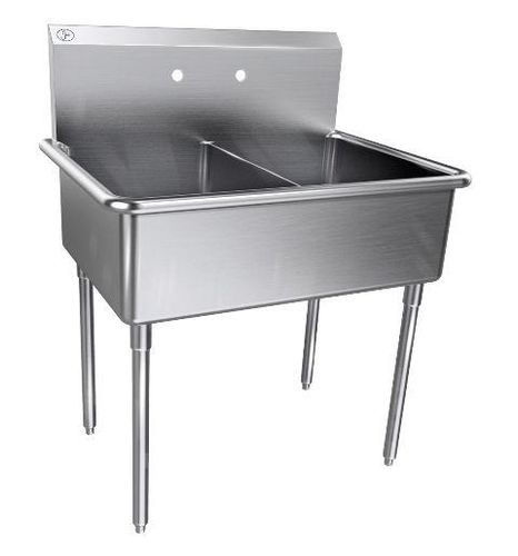 Fregadero 2 estaciones - NSFB-230 - Just Manufacturing - de acero inoxidable