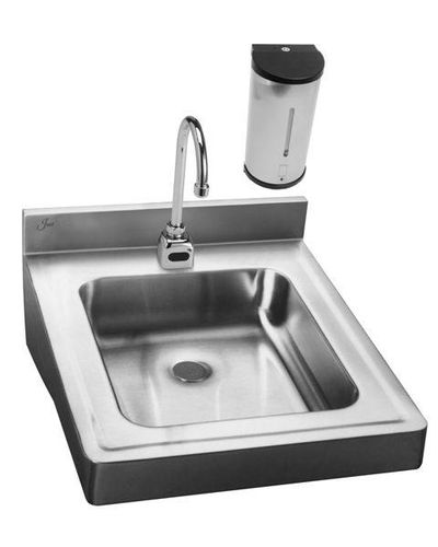 Fregadero 1 estación - HCL-23520-S-SPD - Just Manufacturing - de acero inoxidable / con sensor de infrarrojos / de pared