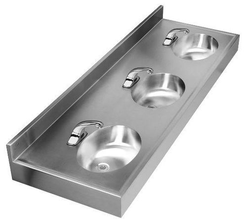 Fregadero 3 estaciones - JLAV-72-24 - Just Manufacturing - de acero inoxidable / de pared