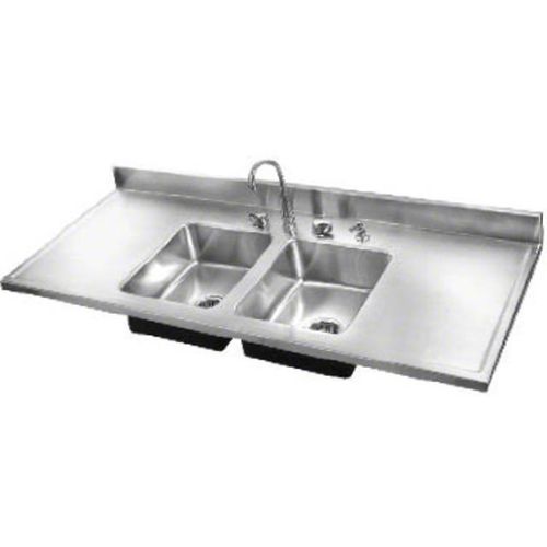 Fregadero 2 estaciones - DM-48-34 - Just Manufacturing - de acero inoxidable / para encimera / con escurridor
