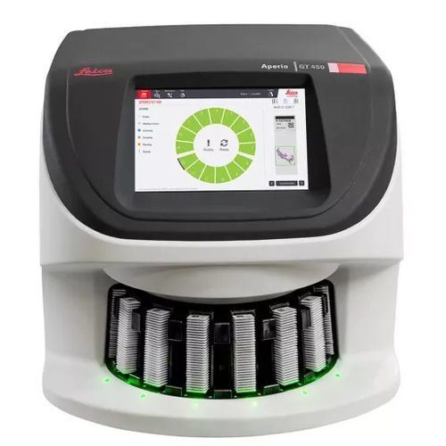 Digitalizador de portaobjetos de microscopio - Aperio GT 450 - Leica Biosystems - con lector de códigos de barras / asistido por IA / de alta velocidad