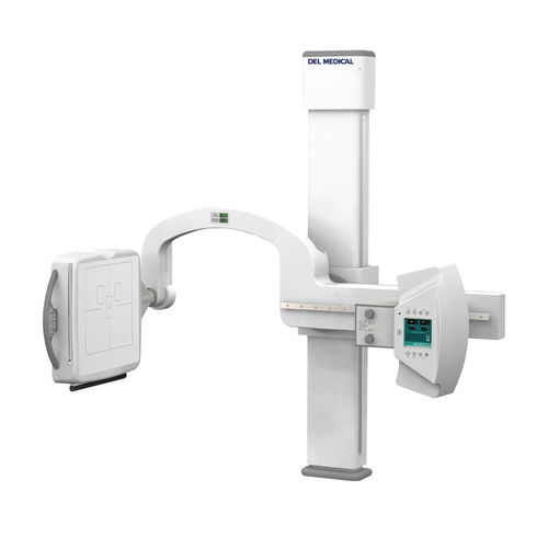 Sistema de radiografía digital - DEL Medical - para radiografía polivalente / sin mesa / con brazo portatubos pivotante
