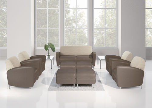 Sillón para sala de espera - Reno - National Office Furniture - con ruedas