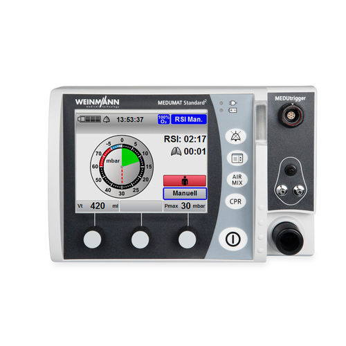 Ventilador de emergencia - MEDUMAT Standard² - WEINMANN Emergency Medical Technology - de anestesia / neumático / de transporte
