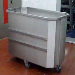 Papelera de acero inoxidable - Goldsworth - con ruedas