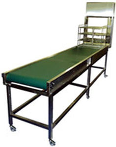 Transportador de rodillos - Goldsworth - de banda / para servicio de esterilización / de acero inoxidable