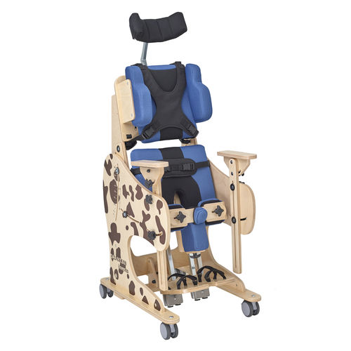 Verticalizador manual - DALMATIAN invento™ - Akces-Med - con ruedas / de marcha / con arnés