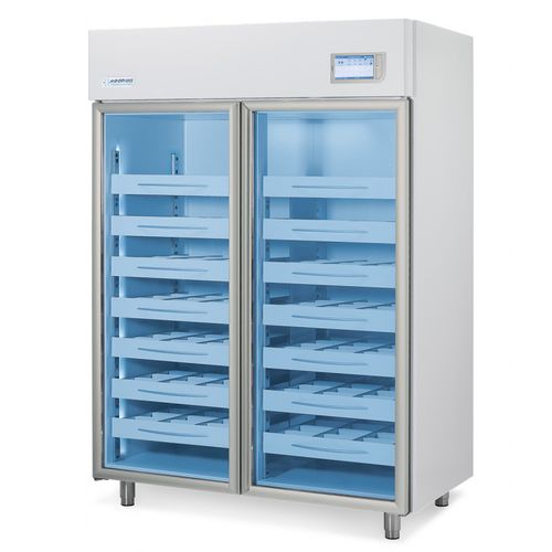 Refrigerador de banco de sangre - MBB1500 - MEDIFROID - de tipo armario / con ruedas / con 2 puertas