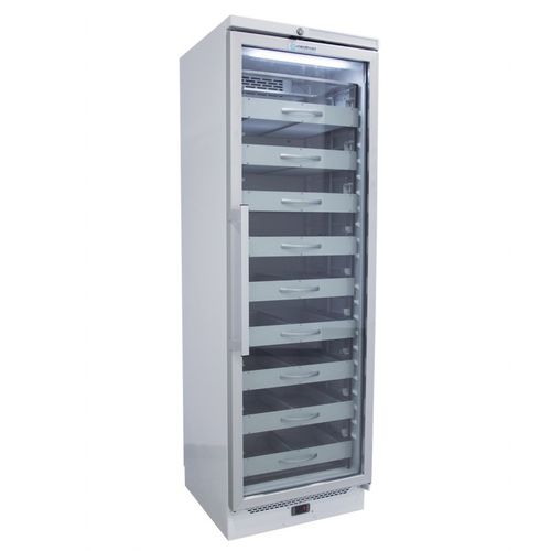Refrigerador de farmacia - MF 386 TCE - MEDIFROID - de tipo armario / con 1 puerta / con puerta de cristal