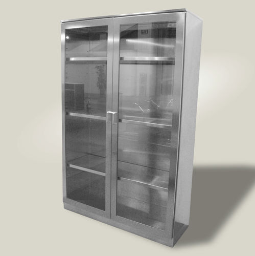 Armario con estantes - FR220 - FE.MA - de acero inoxidable / con 2 puertas