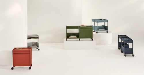 Carro de almacenamiento - OE1 - Herman Miller - con compartimentos / con cajón / con estante