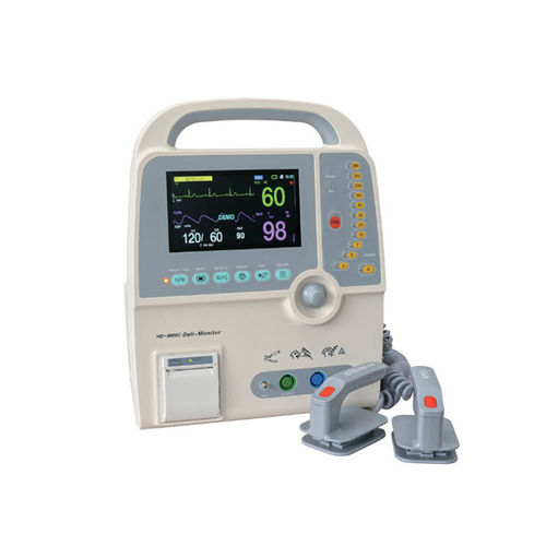 Desfibrilador externo automático - HD-9000C - Jiangsu Hongdu Medical Technology - manual / con monitores de ECG y SpO2 / con pulsioxímetro