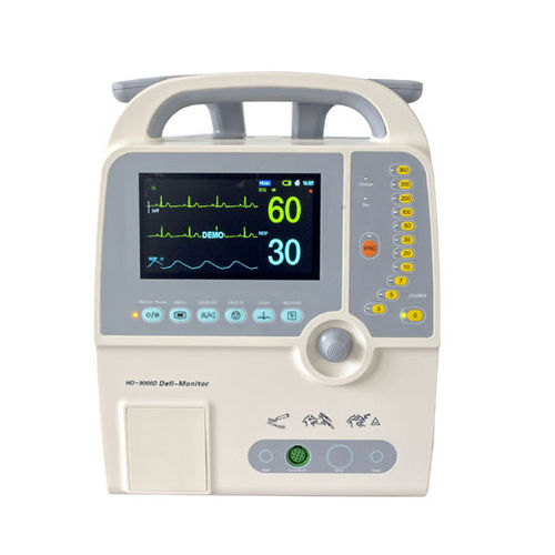 Desfibrilador externo manual - HD-9000D - Jiangsu Hongdu Medical Technology - con monitores de ECG y SpO2