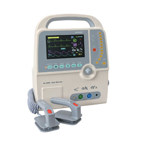 Desfibrilador externo automático - HD-8000C - Jiangsu Hongdu Medical Technology - manual / bifásico / con monitor multiparamétrico