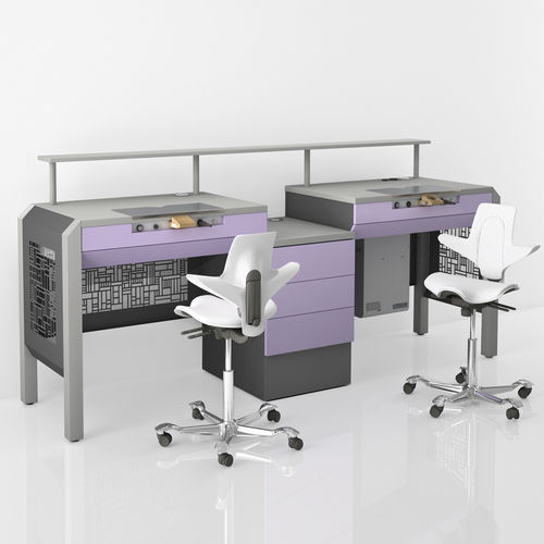 Puesto de trabajo para laboratorio dental con cajones - COMP.11 - CATO - doble