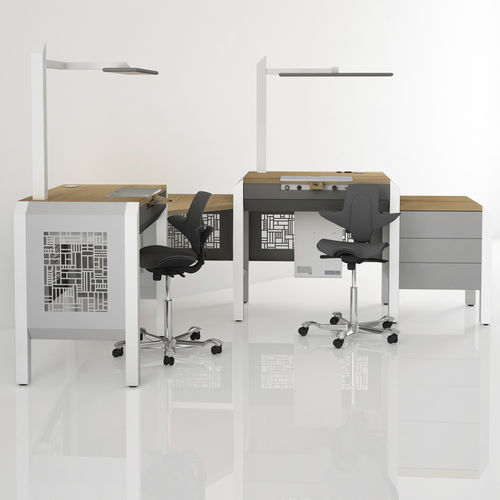 Puesto de trabajo para laboratorio dental con luz - COMP.15 - CATO - doble
