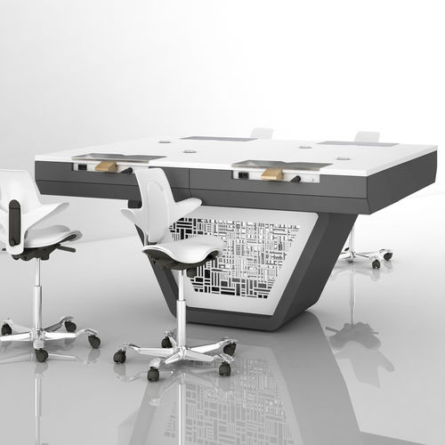 Puesto de trabajo para laboratorio dental con luz - COMP.21 - CATO - con cajones / modular