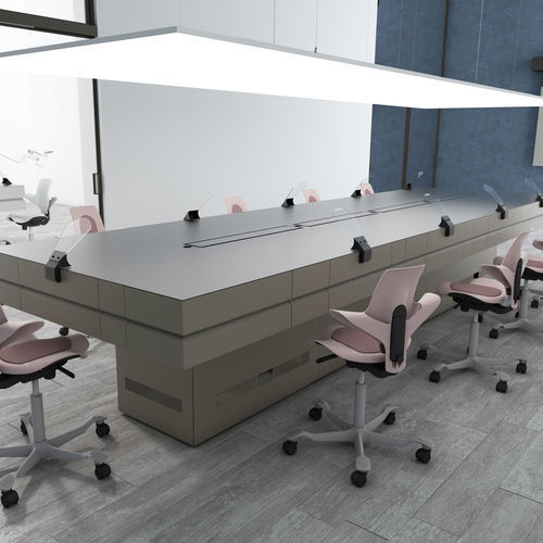 Puesto de trabajo para laboratorio dental con estantes - Sharp - CATO - con luz / con cajones / modular
