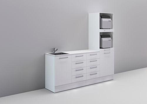 Armario para sala de esterilización - SHINY - CATO - de esterilización / para instrumental dental / con cajón