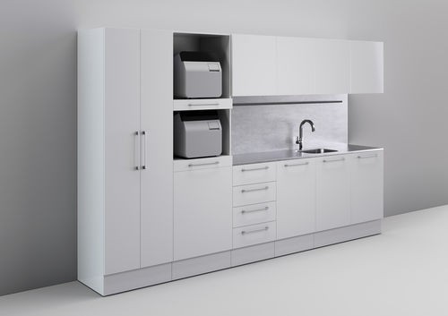 Armario para instrumental dental - SHINY - CATO - para sala de esterilización / con cajón / con fregadero