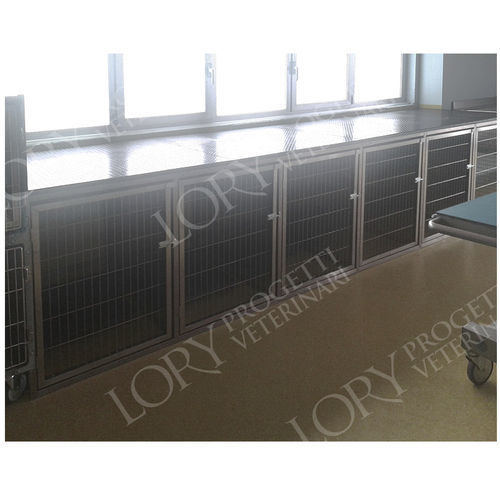 Jaula veterinaria de contención - BOX007 series - Lory Progetti Veterinari srl - modular / de acero inoxidable