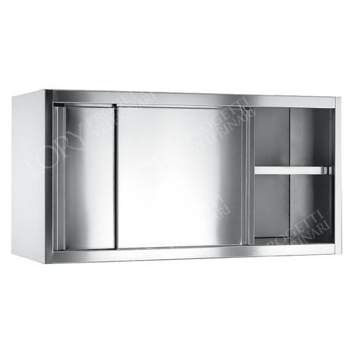 Armario para clínica veterinaria - PE001 - Lory Progetti Veterinari srl - con estante / con puerta corredera / de pared