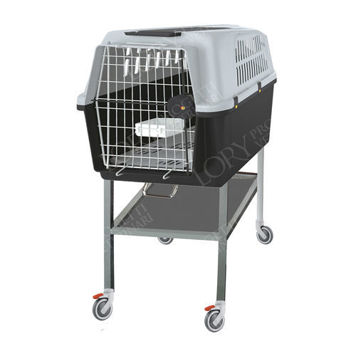 Jaula veterinaria para gatos - BAR007 - Lory Progetti Veterinari srl - portátil / con ruedas / de acero inoxidable