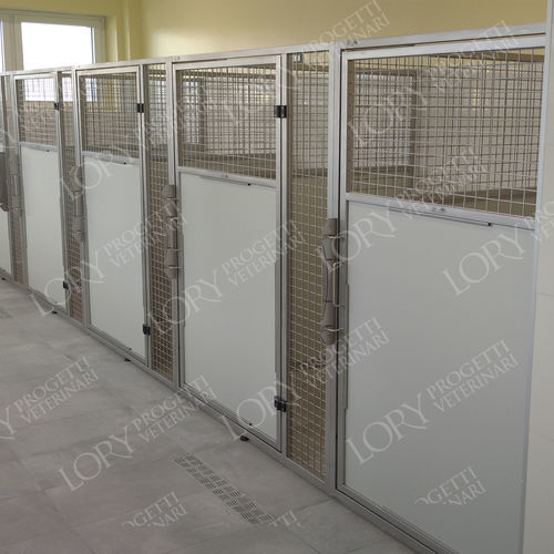 Jaula veterinaria modular - BOX004 series - Lory Progetti Veterinari srl - de acero inoxidable
