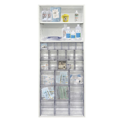 Armario para clínica veterinaria - AR011 - Lory Progetti Veterinari srl - con estante / con cajón / de plástico