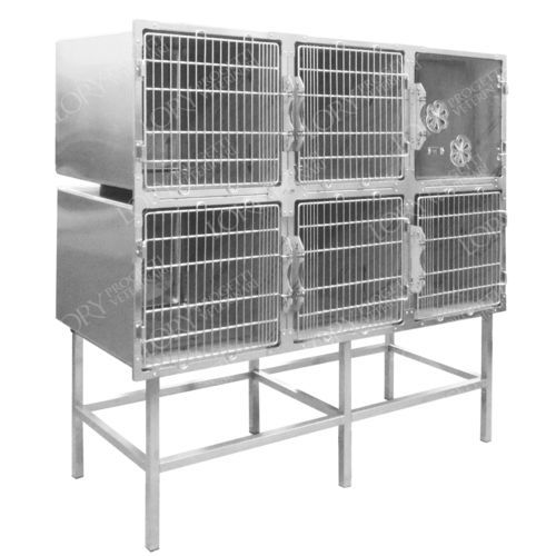 Jaula veterinaria para gatos - GA049 - Lory Progetti Veterinari srl - para perros / modular / dos cubiertas