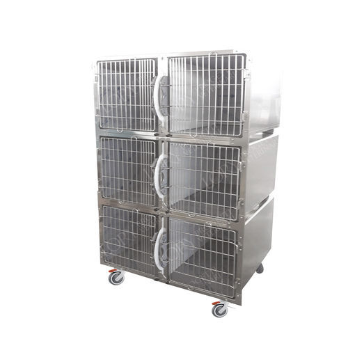 Jaula veterinaria para gatos - GA055 - Lory Progetti Veterinari srl - modular / con ruedas / de PVC