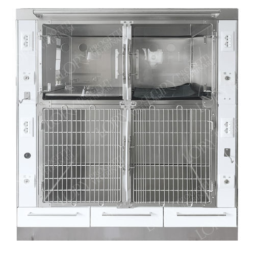 Jaula veterinaria de contención - IDGM-SDEGA - Lory Progetti Veterinari srl - modular / dos cubiertas / de PVC
