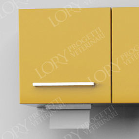 Armario de dispensación de papel - PE016 - Lory Progetti Veterinari srl - para clínica veterinaria / con puerta / de pared