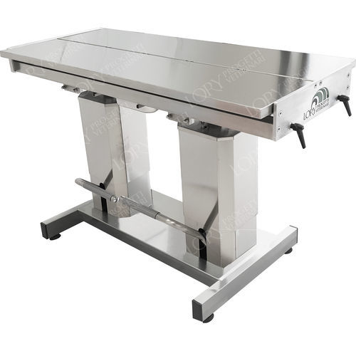Mesa de operaciones veterinarias hidráulica - Erkules - Lory Progetti Veterinari srl - para animales grandes / con altura regulable / de 1 sección
