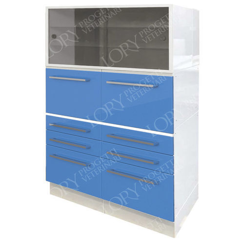 Armario para clínica veterinaria - MO041 - Lory Progetti Veterinari srl - con estante / con cajón / con puerta