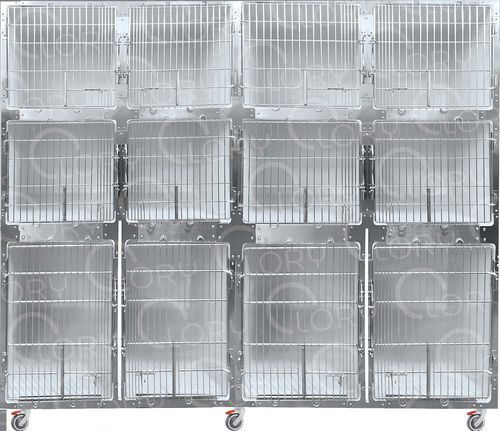 Jaula veterinaria modular - GAPVC007 - Lory Progetti Veterinari srl - con ruedas / de PVC